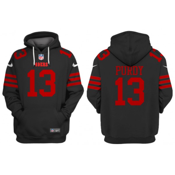 San Francisco 49ers #13 Brock Purdy Black Alternate Pullover Hoodie