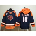 Chicago Bears #10 Chase Claypool Navy Ageless Must-Have Lace-Up Pullover Hoodie