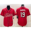 San Francisco 49ers #19 Deebo Samuel New Red With Patch Cool Base Stitched Baseball Jersey