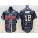 Tampa Bay Buccaneers #12 Tom Brady Grey Camo With Patch Cool Base Stitched Baseball Jersey