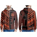 Cincinnati Bengals Orange Black Pullover Hoodie