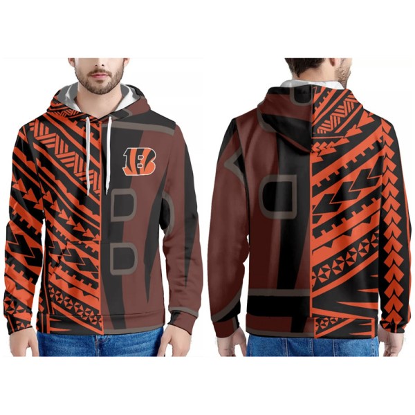 Cincinnati Bengals Orange Black Pullover Hoodie