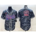 New York Giants Grey Camo Team Big Logo With Patch Cool Base Stitched Baseball Jersey