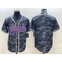 New York Giants Blank Grey Camo With Patch Cool Base Stitched Baseball Jersey