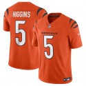 Cincinnati Bengals #5 Tee Higgins Orange 2023 F.U.S.E. Vapor Untouchable Limited Stitched Jersey