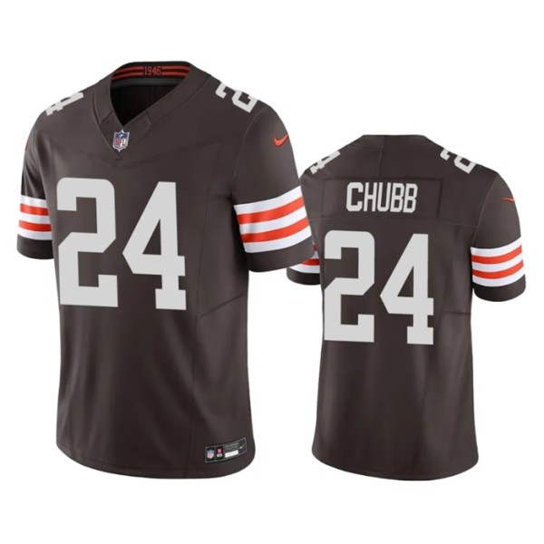 Cleveland Browns #24 Nick Chubb Brown 2023 F.U.S.E. Vapor Untouchable Limited Stitched Jersey