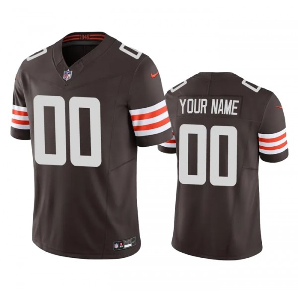 Cleveland Browns Custom Brown 2023 F.U.S.E. Vapor Untouchable Limited Stitched Jersey
