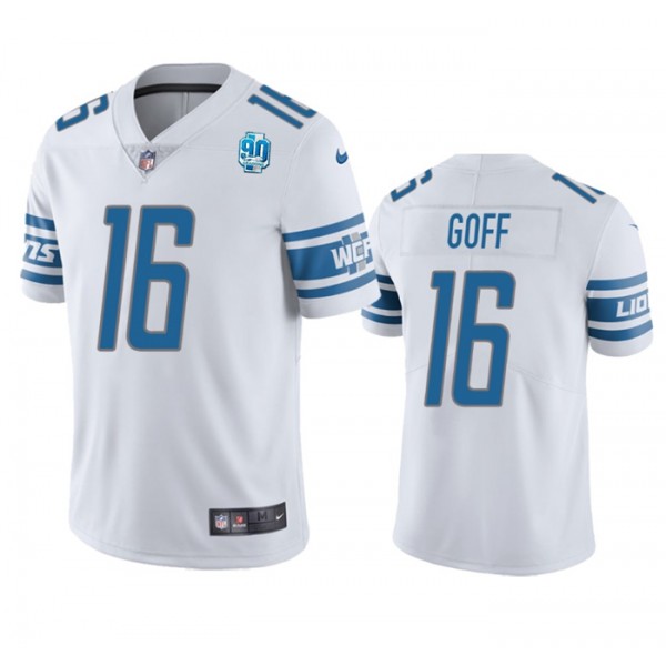 Detroit Lions #16 Jared Goff White 2023 90th Anniversary Vapor Untouchable Limited Stitched Jersey