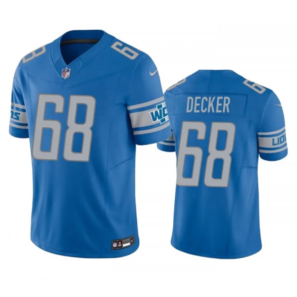 Detroit Lions #68 Taylor Decker Blue 2023 F.U.S.E. Vapor Untouchable Limited Stitched Jersey