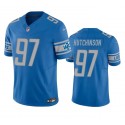 Detroit Lions #97 Aidan Hutchinson Blue 2023 F.U.S.E. Vapor Untouchable Limited Stitched Jersey