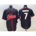 Atlanta Falcons #7 Bijan Robinson Black With Patch Cool Base Stitched Jersey