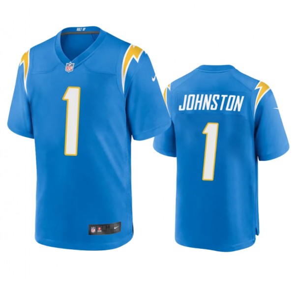Los Angeles Chargers #1 Quentin Johnston Blue Stitched Game Jersey