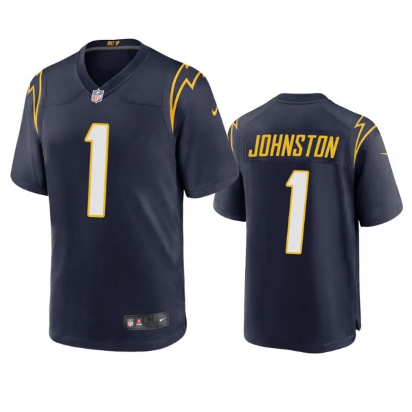 Los Angeles Chargers #1 Quentin Johnston Navy Stitched Game Jersey