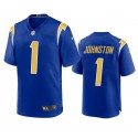 Los Angeles Chargers #1 Quentin Johnston Royal Stitched Game Jersey