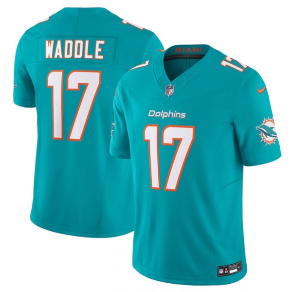 Miami Dolphins #17 Jaylen Waddle Aqua 2023 F.U.S.E Vapor Limited Stitched Jersey