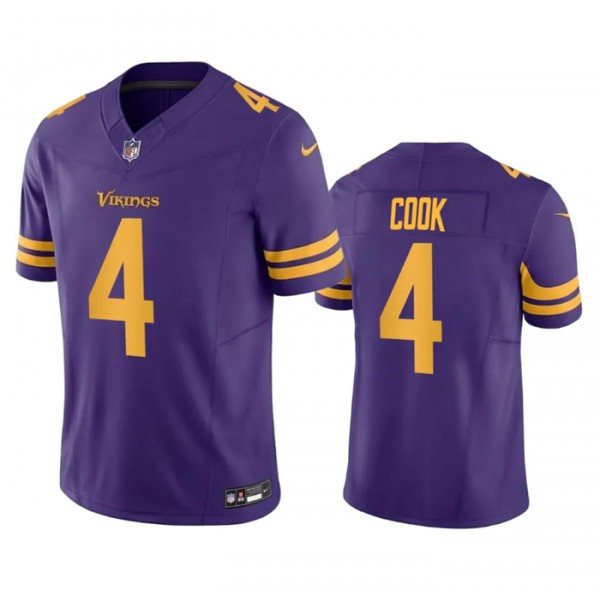 Minnesota Vikings #4 Dalvin Cook Purple 2023 F.U.S.E. Color Rush Stitched Jersey