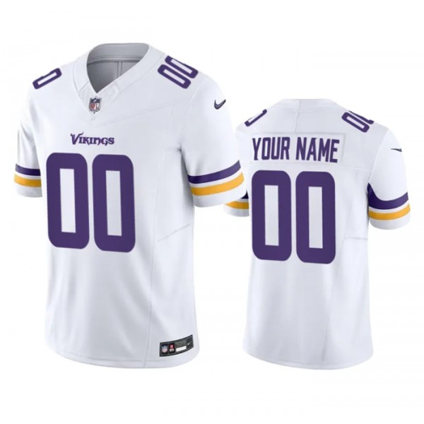 Minnesota Vikings Custom White 2023 F.U.S.E. Vapor Untouchable Stitched Jersey