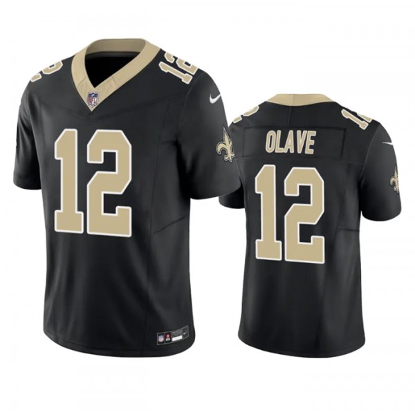 New Orleans Saints #12 Chris Olave Black 2023 F.U.S.E. Vapor Untouchable Limited Stitched Jersey