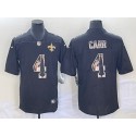 New Orleans Saints #4 Derek Carr Black Statue Of Liberty Limited Stitched Jersey