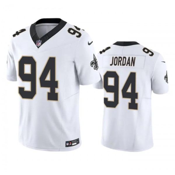 New Orleans Saints #94 Cameron Jordan White 2023 F.U.S.E. Vapor Untouchable Limited Stitched Jersey