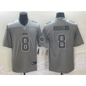 New York Jets #8 Aaron Rodgers Gray With Patch Stitched Jersey