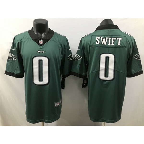 Philadelphia Eagles #0 D'Andre Swift Green 2023 Draft Vapor Limited Stitched Jersey
