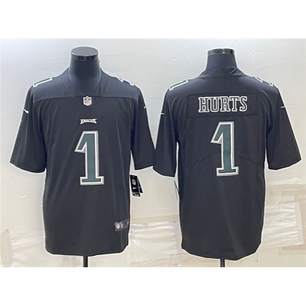 Philadelphia Eagles #1 Jalen Hurts Black Vapor Untouchable Limited Stitched Jersey