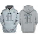 Philadelphia Eagles #11 A.J. Brown Gray Atmosphere Fashion Super Bowl LVII Patch Pullover Hoodie
