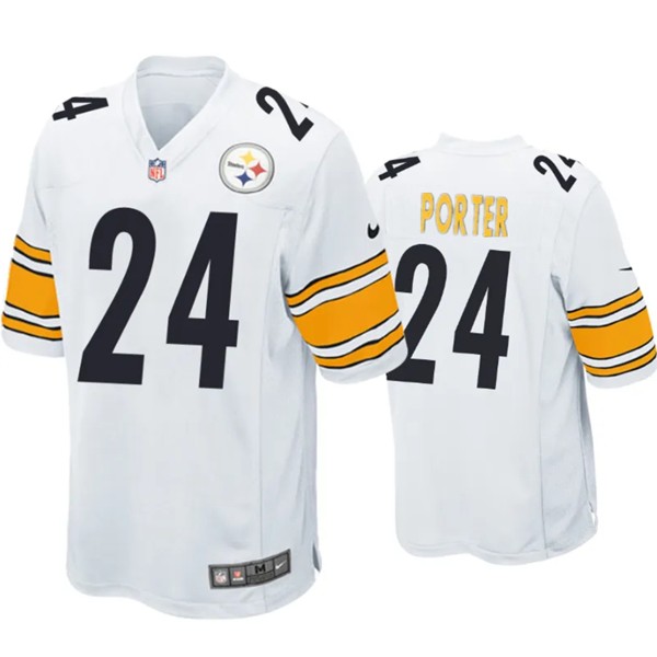 Pittsburgh Steelers #24 Joey Porter Jr. White Stitched Game Jersey