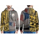 Pittsburgh Steelers Yellow Gold Gray Pullover Hoodie