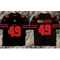San Francisco 49ers #49 Gold Blooded Black Stitched Jersey