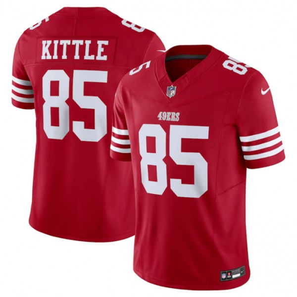 San Francisco 49ers #85 George Kittle Red 2023 F.U.S.E. Vapor Untouchable Limited Stitched Jersey