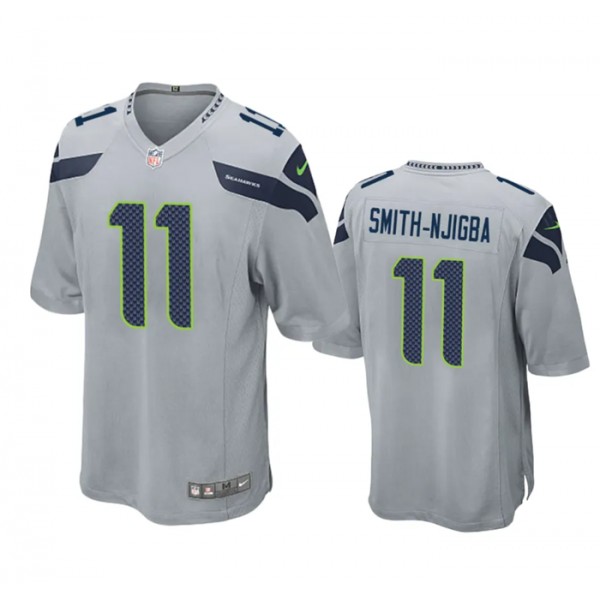 Seattle Seahawks #11 Jaxon Smith-Njigba Gray Stitched Game Jersey