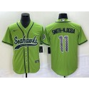 Seattle Seahawks #11 Jaxon Smith-Njigba Green With Patch Cool Base Stitched Jersey
