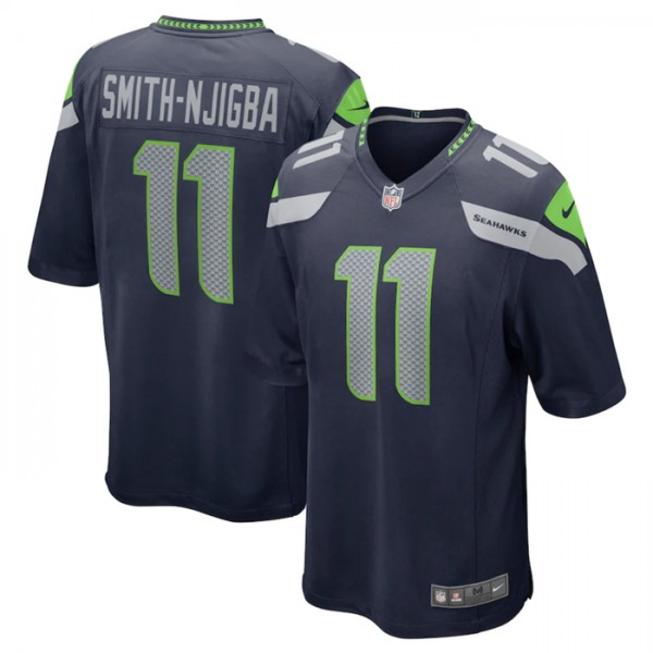 Seattle Seahawks #11 Jaxon Smith-Njigba Navy Stitched Game Jersey