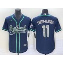 Seattle Seahawks #11 Jaxon Smith-Njigba Navy With Patch Cool Base Stitched Jersey