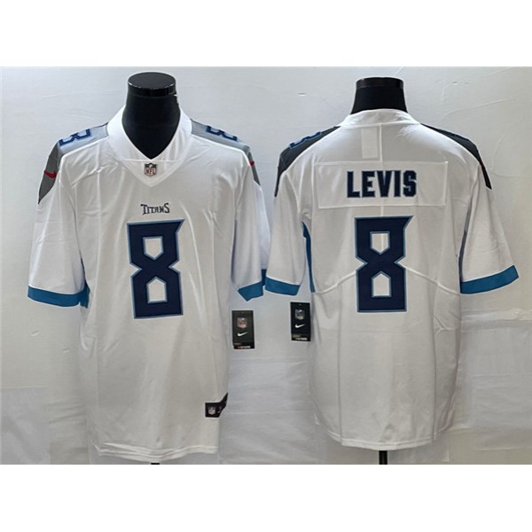 Tennessee Titans #8 Will Levis White Vapor Untouchable Stitched Jersey
