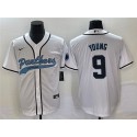 Carolina Panthers #9 Bryce Young White With Patch Cool Base Stitched Jersey