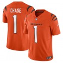 Cincinnati Bengals #1 Ja'Marr Chase Orange 2023 F.U.S.E. Vapor Untouchable Limited Stitched Jersey