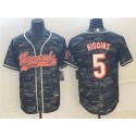 Cincinnati Bengals #5 Tee Higgins Gray Camo With Patch Cool Base Stitched Jersey