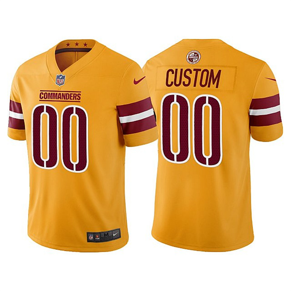 Washington Commanders Active Player Custom Gold Vapor Untouchable Stitched Jersey