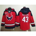 Washington Capitals #43 Tom Wilson Red Ageless Must-Have Lace-Up Pullover Hoodie