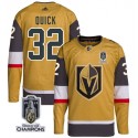 Vegas Golden Knights #32 Jonathan Quick Gold 2023 Stanley Cup Champions Stitched Jersey