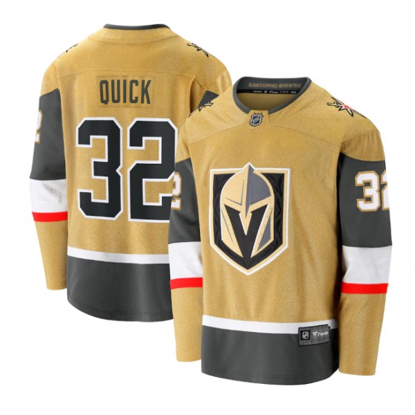 Vegas Golden Knights #32 Jonathan Quick Gold Stitched Jersey