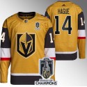 Vegas Golden Knights #14 Nicolas Hague Gold 2023 Stanley Cup Champions Stitched Jersey