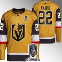 Vegas Golden Knights #22 Michael Amadio Gold 2023 Stanley Cup Champions Stitched Jersey