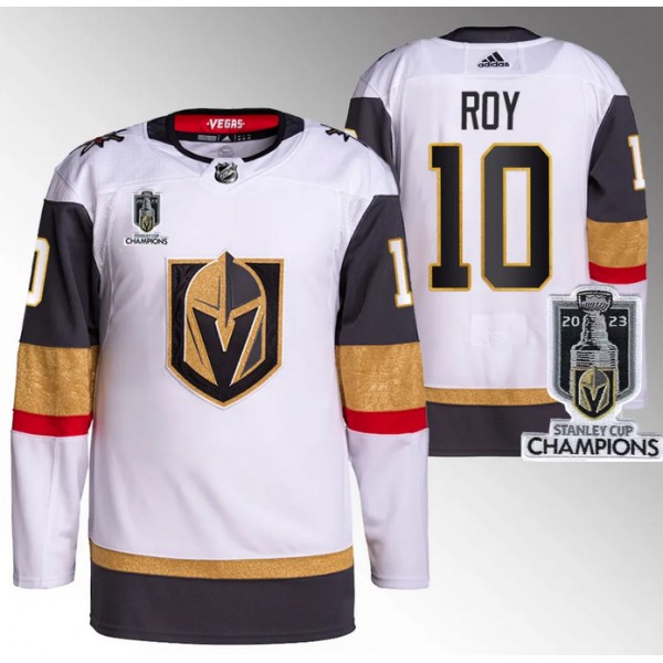 Vegas Golden Knights #10 Nicolas Roy White 2023 Stanley Cup Champions Stitched Jersey