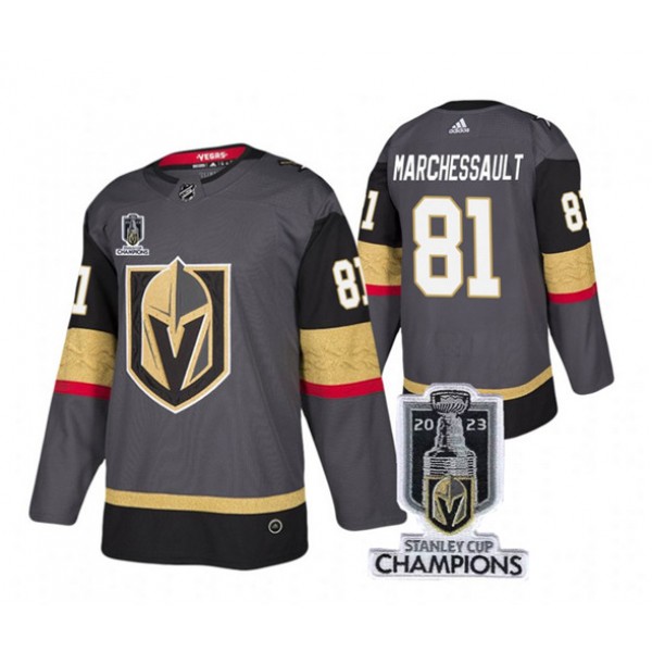 Vegas Golden Knights #81 Jonathan Marchessault Gray 2023 Stanley Cup Champions Stitched Jersey