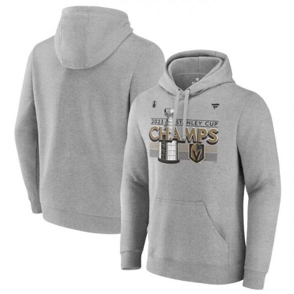 Vegas Golden Knights Heather Gray 2023 Stanley Cup Champions Locker Room Pullover Hoodie