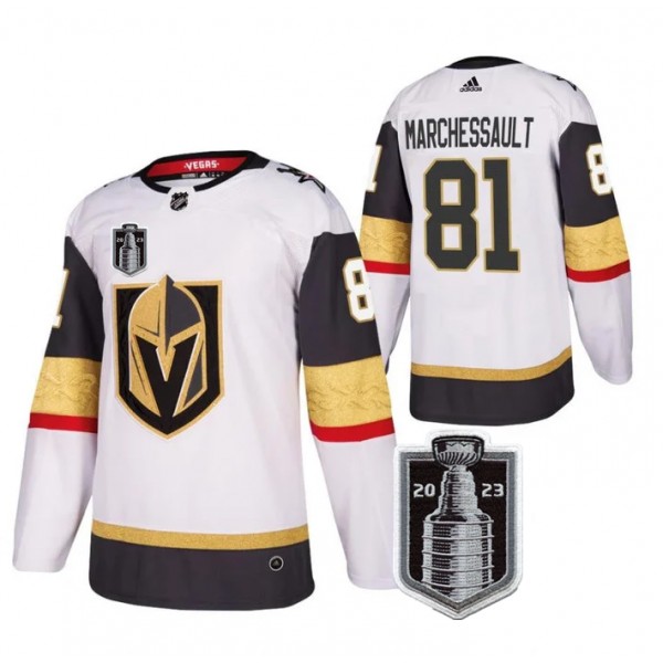 Vegas Golden Knights #81 Jonathan Marchessault White 2023 Stanley Cup Final Stitched Jersey